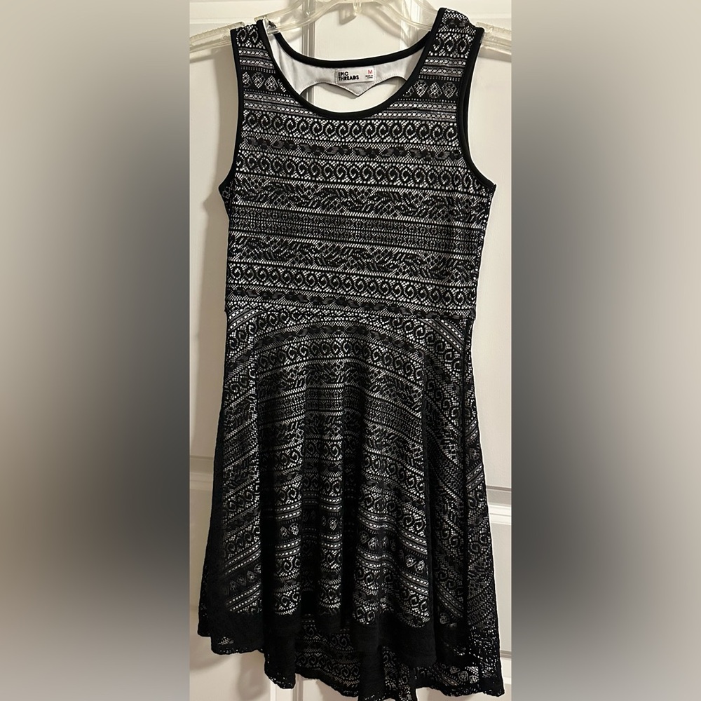 Epic Threads Black and White Lace Dress